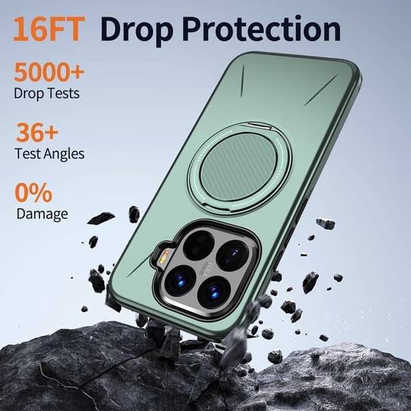 Mobilskal till Xiaomi 15T Pro Magsafe Rotating Kickstand TPU + PC Grön