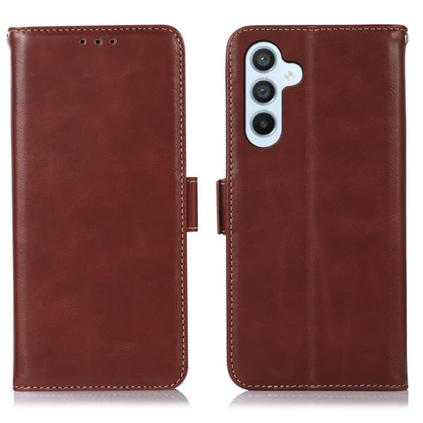 Samsung Galaxy S26 / S26 Pro Plånboksfodral RFID Skydd Äkta Läder - Brun