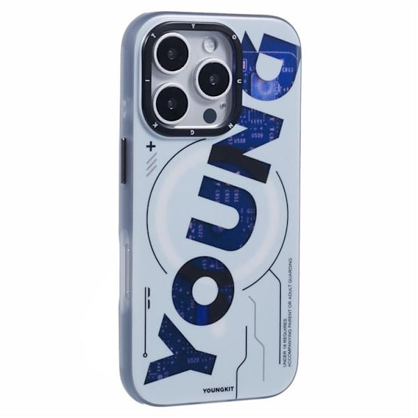 YOUNGKIT Mobilskal till iPhone 16 Pro Max MagSafe Anti Scratch - Silver Silver