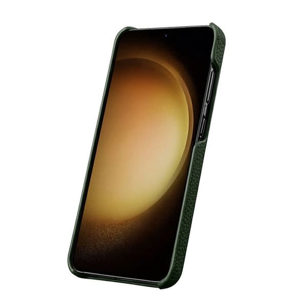 MELKCO Mobilskal till Samsung Galaxy S25 Äkta Läder Grön