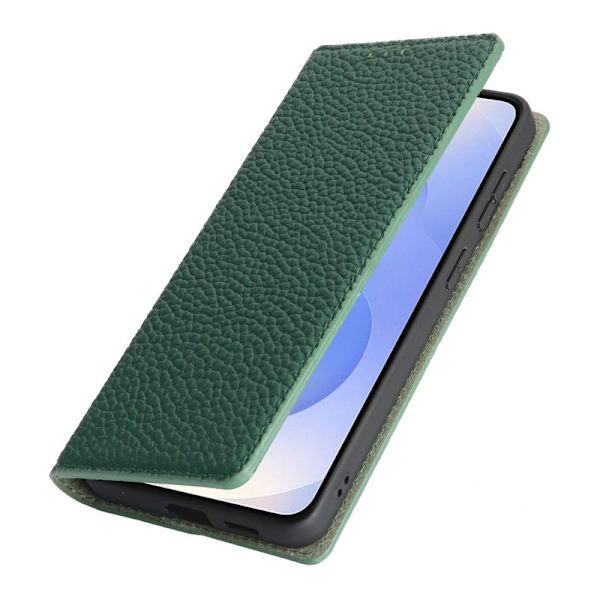 Plånboksfodral för Samsung Galaxy S26 Plus Äkta läder - Mörkgrön