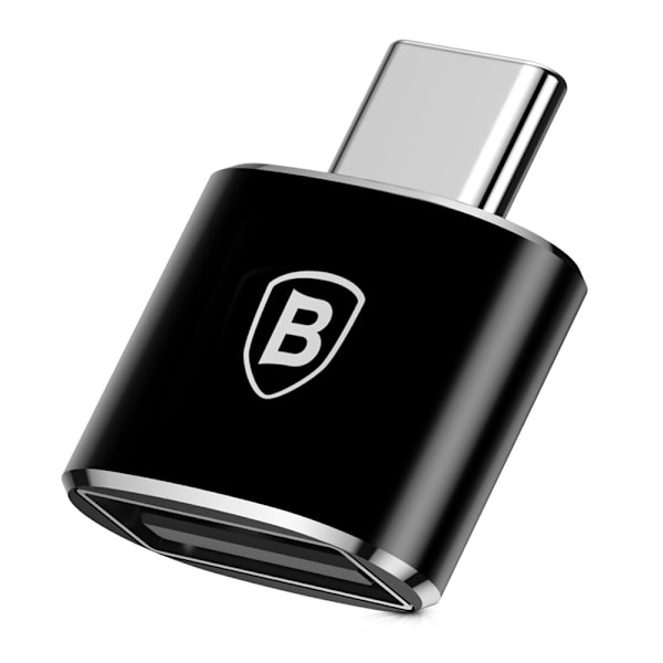 Baseus USB to USB Type-C Adapter - Svart Svart