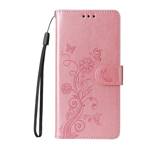 Oppo Find X9 Pro 5G Plånboksfodral Konstläder Blommönster - Rosa
