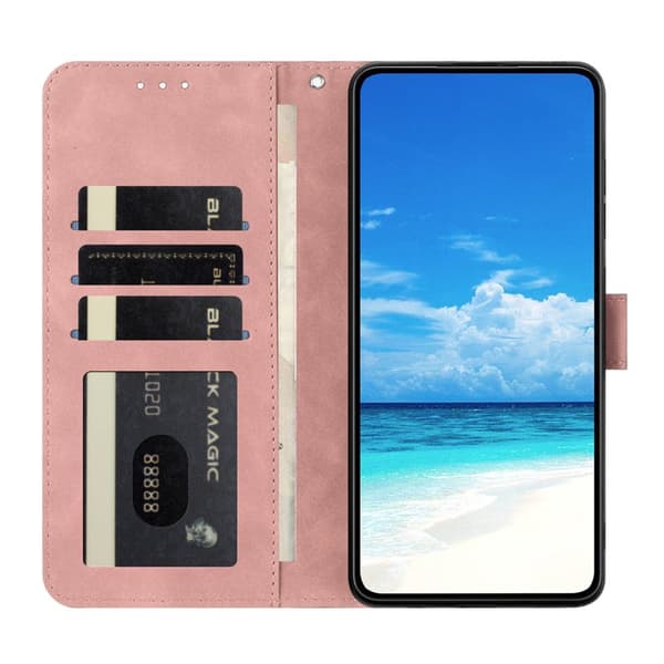 Plånboksfodral för Samsung Galaxy S26 Plus Konstläder Ställ - Roséguld
