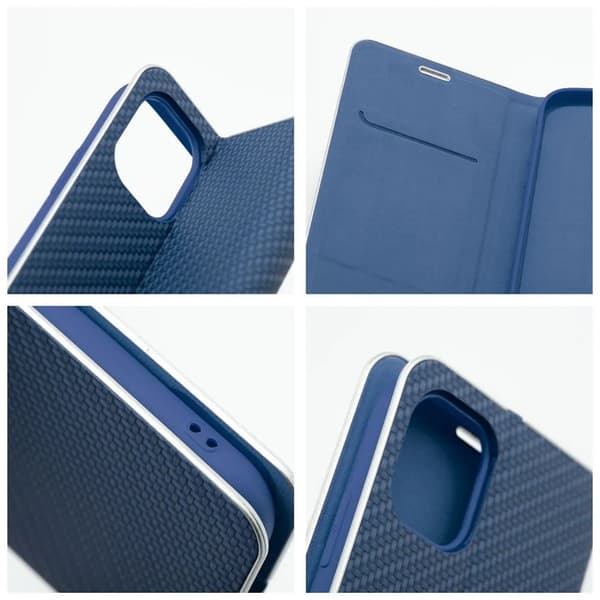 iPhone 16e Plånboksfodral Luna Carbon - Blå Blå