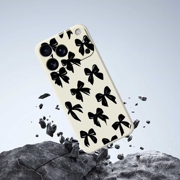 Mobilskal till iPhone 17 Pro Bow Pattern Printing Straight - Lila Lila