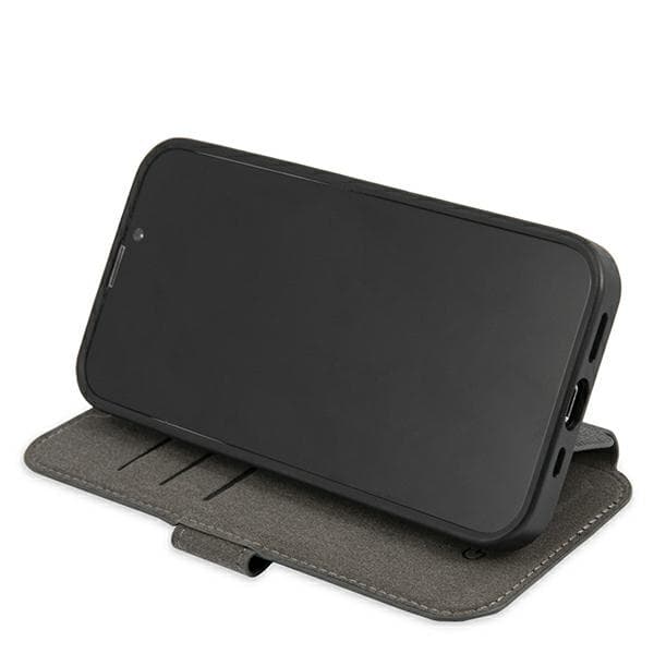 Guess iPhone 13 Pro Max Pung Etui Stort Metal Logo - Grå