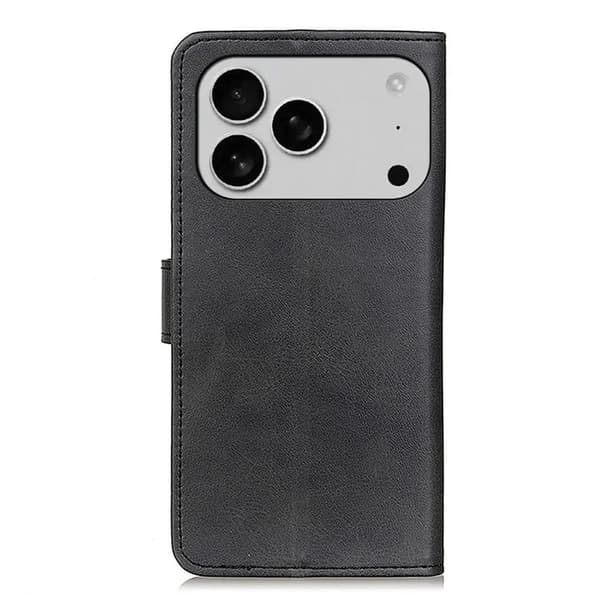 iPhone 17 Pro Plånboksfodral Cowhide Texture - Svart Svart