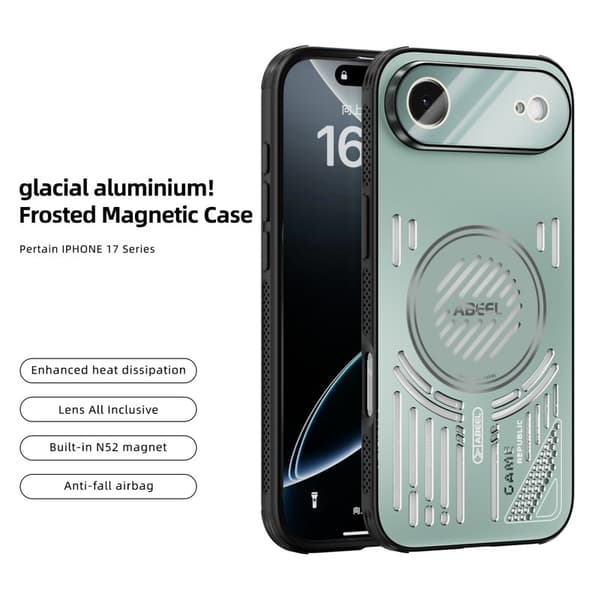 ABEEL Mobilskal till iPhone Air Aluminium + PC + TPU - Ljusgrön