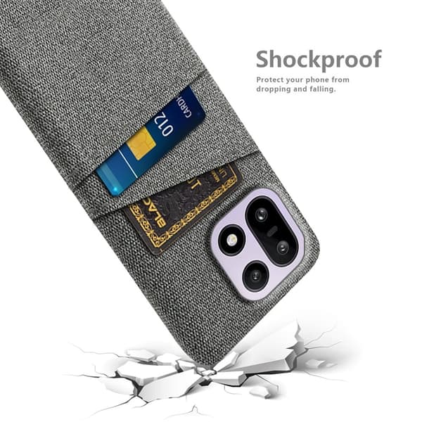 Mobilskal till OnePlus 15 5G Korthållare Cloth + Hard PC - Grå Grå