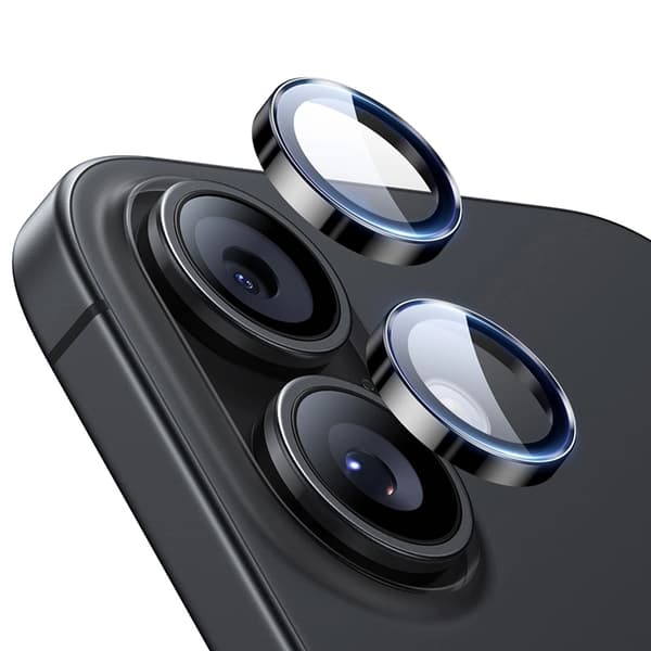 ESR iPhone 17/16 Plus/16 objektivdæksel hærdet glas - sort Svart