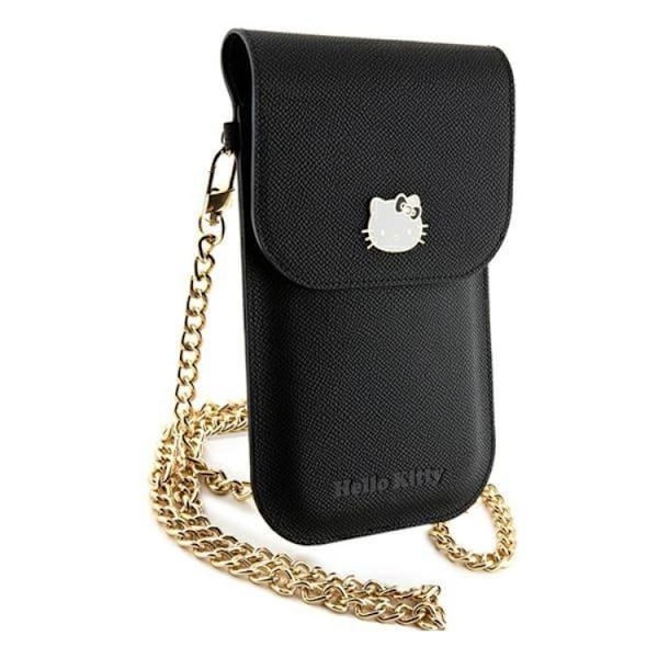 Hello Kitty Halsbandsfodral Läder Metal Logo Chain - Svart Svart