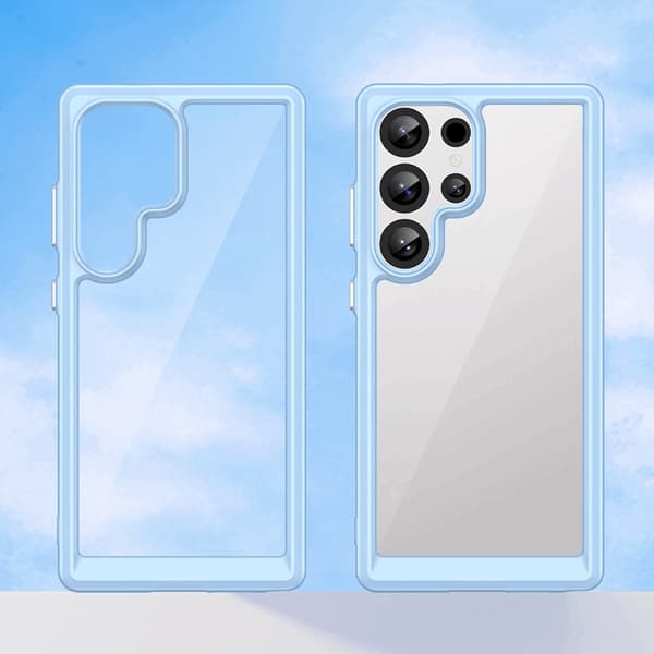 Telefontaske til Galaxy S25 Ultra Outer Space med Ramme - Blå Blå