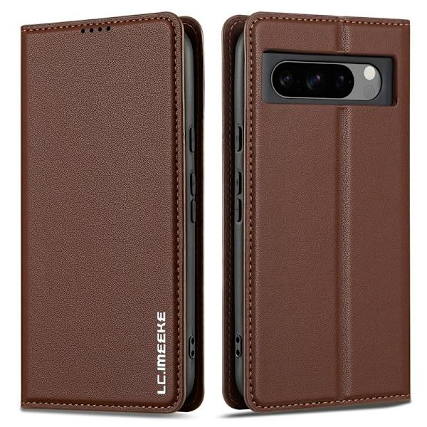 LC.IMEEKE L1 Series Google Pixel 8 Pro Plånboksfodral Konstläder - Brun
