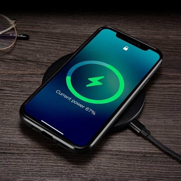 iCarer Läder Skal iPhone 12 Pro Max - Svart Svart