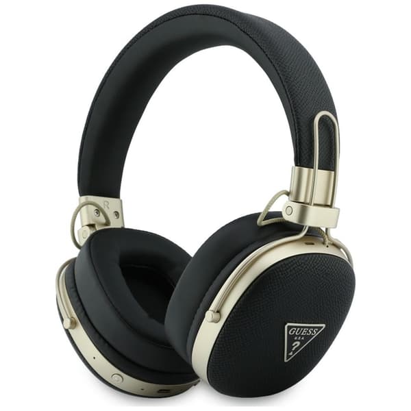 Guess On-Ear Hörlurar Bluetooth ENC Metal Grained Triangle Logo - Svart