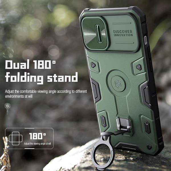 Nillkin iPhone 14 Plus Skal Ringhållare Armor Pro - Grön Grön