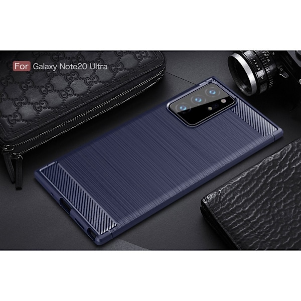 Carbon TPU Skal till Galaxy Note 20 Ultra - Blå Blå