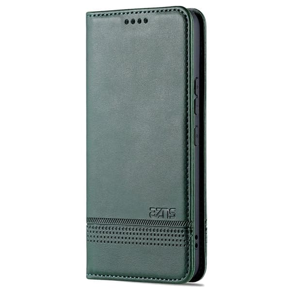 AZNS Samsung Galaxy S22 5G Plånboksfodral Konstläder - Grön