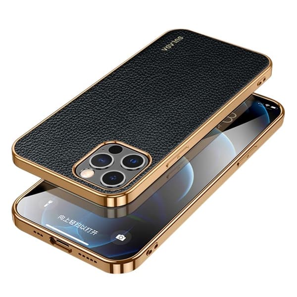 SULADA Mobilskal till iPhone 13 Pro Max Hybrid PU Läder Svart 6.7"