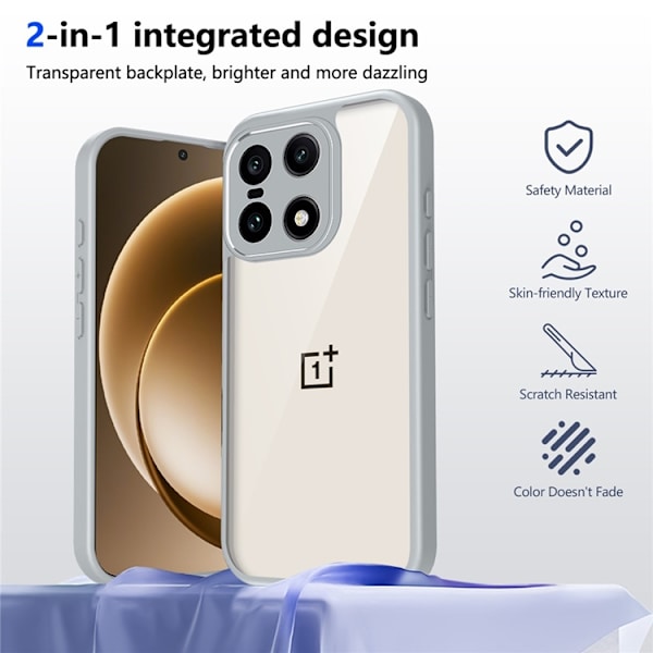 Mobilskal till OnePlus 15 5G Matte Skin Touch Shockproof - Grå Grå