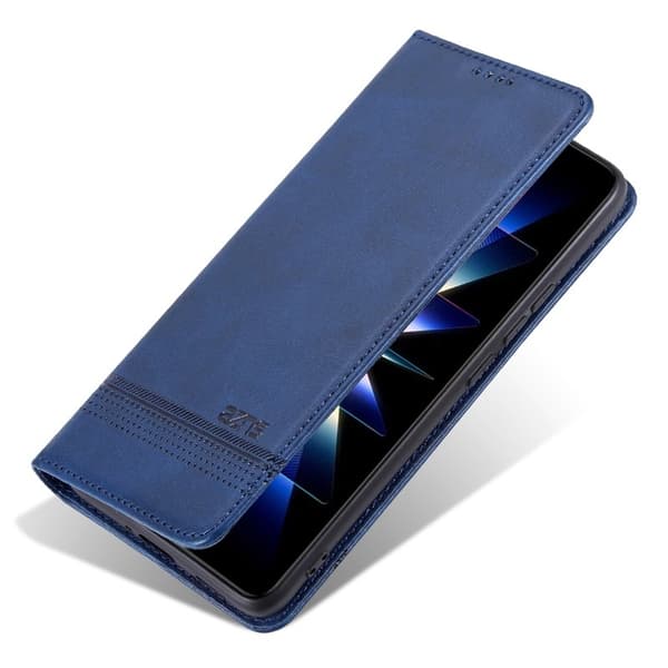AZNS Samsung Galaxy S24 FE Plånboksfodral Konstläder - Blå