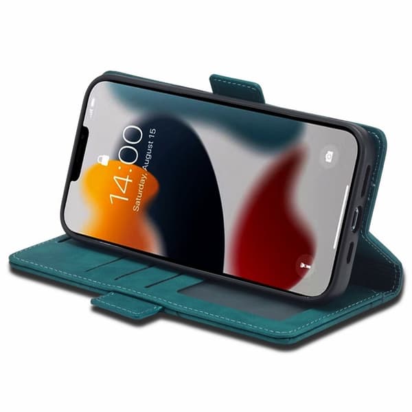 FORWENW F3-Series iPhone 14 Pro Plånboksfodral Konstläder - Cyan