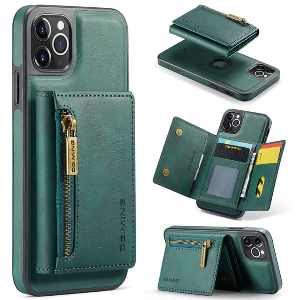 DG.MING M5 Series Mobilskal till iPhone 11 Pro Konstläder Magnetiskt Grön