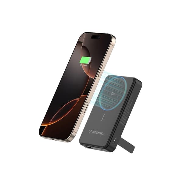Wozinsky Qi2 Powerbank 10000mAh 22.5W 1xUSB-C 1xUSB-A - Sort Svart