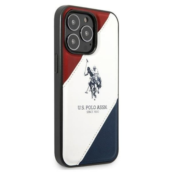 US Polo iPhone 14 Pro Skal Tricolor Embossed - Vit