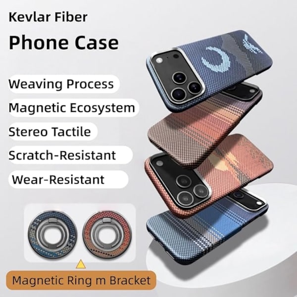 Mobilskal till iPhone 17 Pro MagSafe Kevlar - 600D Coarse