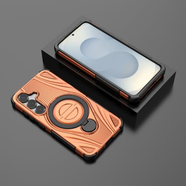 Mobilskal för Samsung Galaxy S26 Plus Magnetiskt Kickstand TPU - Orange