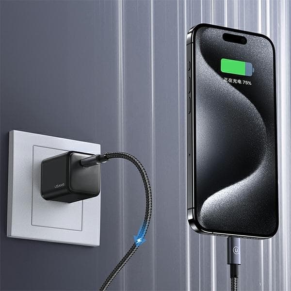 USAMS SJ661 USB-C/USB-C Kabel 60W 1,2 m (US-SJ661) – Stål