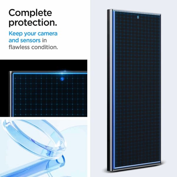 Spigen [2-Pack] Galaxy S24 Ultra Härdat glas Skärmskydd EZ-Fit Transparent