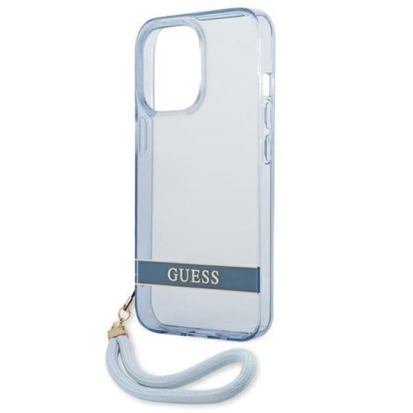 Guess iPhone 13/13 Pro Case läpikuultava Stap - sininen