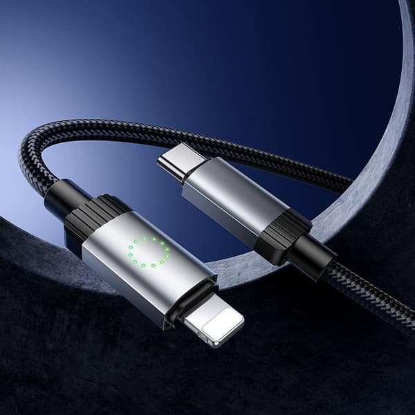 HOCO USB-C til Lightning 27W Kabel 1m X117 - Sort Svart