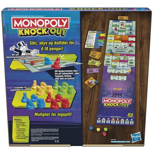HASBRO Brætspil Monopoly Knockout (NO)