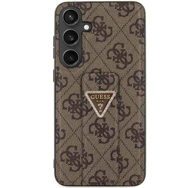 Guess Mobilskal till Galaxy S24 Grip Stand Triangle Strass - Brun Brun