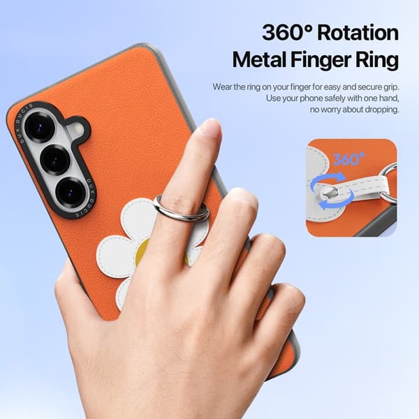 DUX DUCIS Mobilskal till Galaxy S26 Ringhållare/Handledsrem Luvy Series Orange