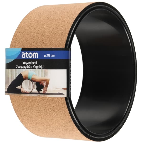 Atom Yoga Hjul Kork 25 cm Brun
