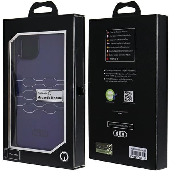 Audi iPhone 15/14 Plus -puhelinkuori Magsafe IML - Sininen Blå