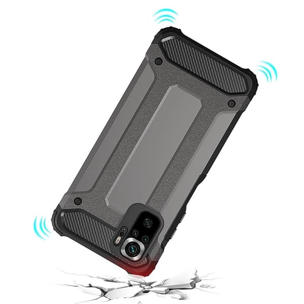 Telefontaske til Xiaomi Poco M4 Pro 5G Hybrid Armor - Sort Blå