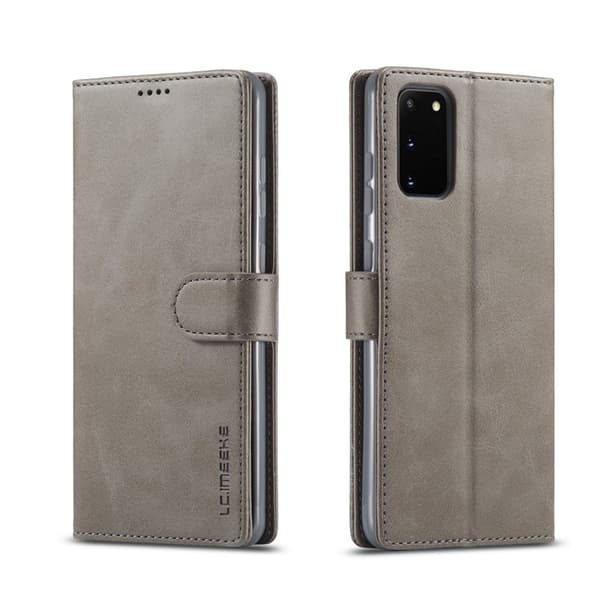 LC.IMEEKE Plånboksfodral för Samsung Galaxy S20 4G/S20 5G - Konstläder - Grå
