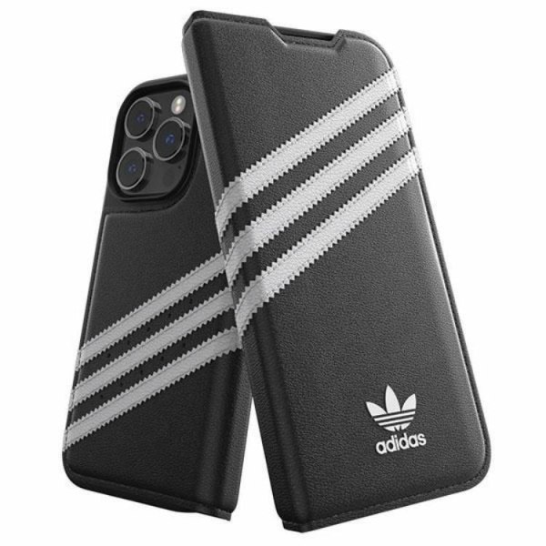 Adidas iPhone 14 Pro -lompakkokotelo TAI PU - musta/valkoinen