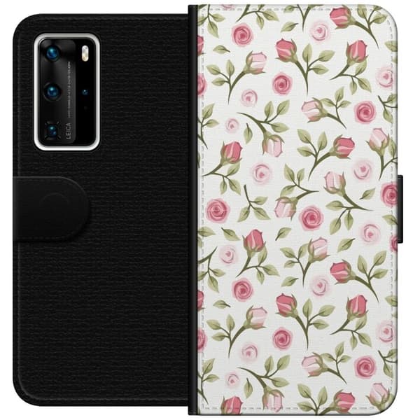Plånboksfodral till Huawei P40 Pro med Blommigt