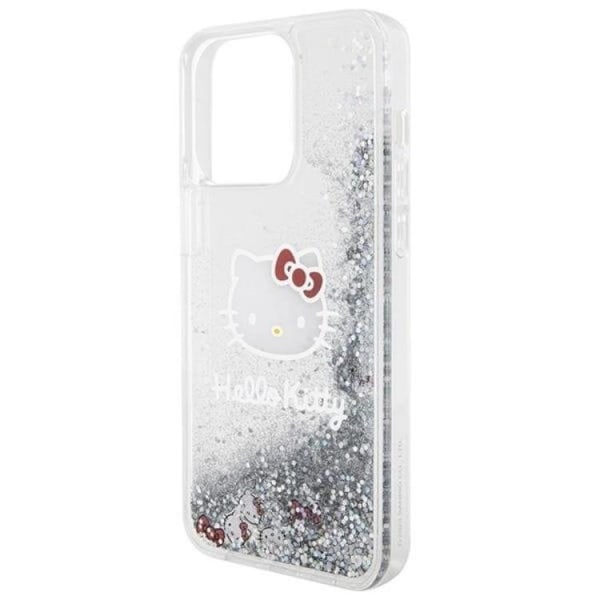 Hello Kitty iPhone 15 Pro Max Mobilskal Liquid Glitter Charms