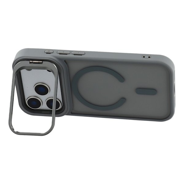 Mobilskal till iPhone 17 Pro MagSafe Lins Kickstand - Titangrå Grå