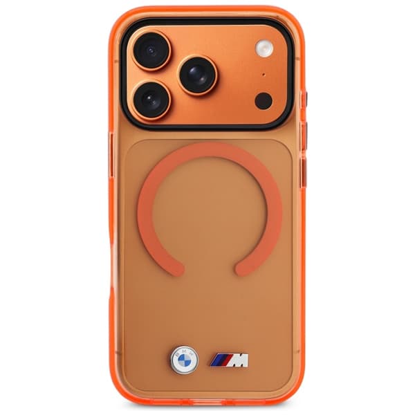 BMW Mobilskal iPhone 17 Pro Max Magsafe M IML Metal Logos - Orange Orange