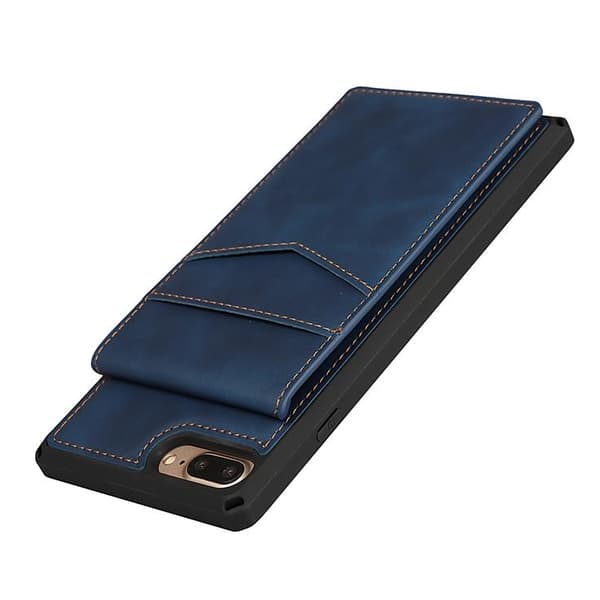 Skal med Kortplatser till iPhone 7/8 Plus - Blå Blue