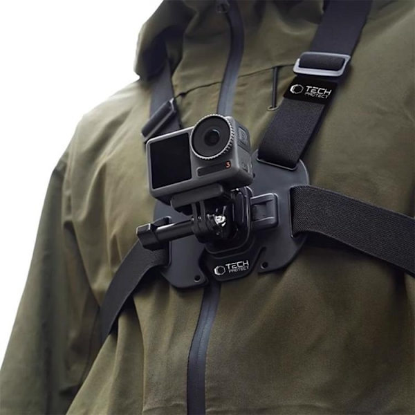 Tech-Protect Brystbeslag GoPro/DJI - Sort Svart